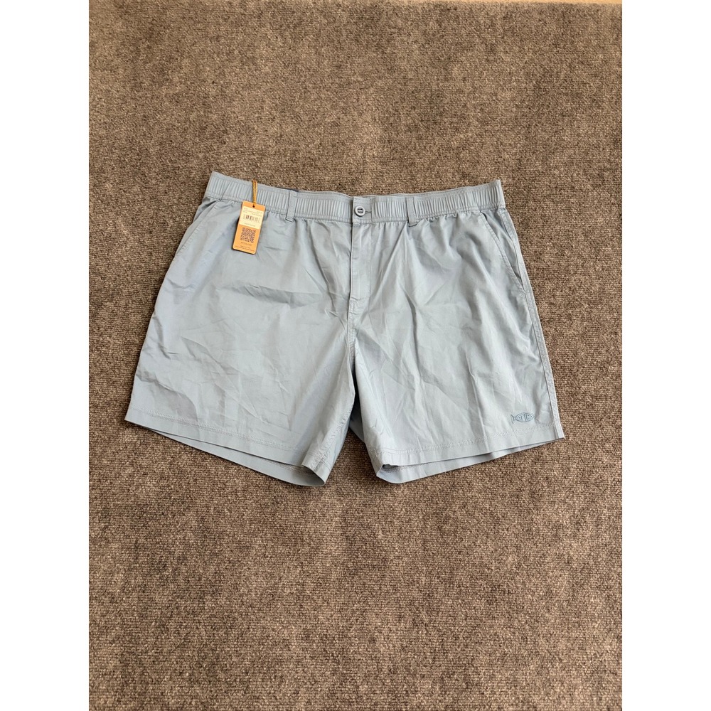 AFTCO Landlocked Shorts Blue Shadow M108 Mens XXL 6 Inch Inseam Fishing Outdoor
